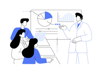 Seminar isolated cartoon vector illustrations.