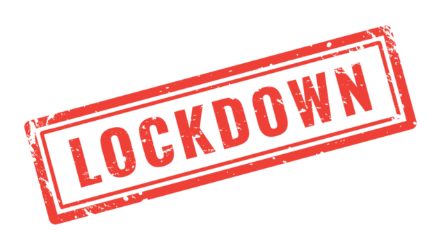 lockdown rubber stamp
