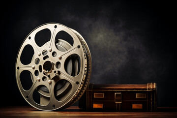 Obraz premium Film historians sharing industry anecdotes, with room for cinematic anecdotes