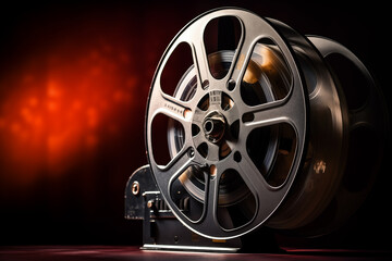 Obraz premium Film historians sharing industry anecdotes, with room for cinematic anecdotes