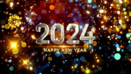 creative vibrant 2024 intro on dark background