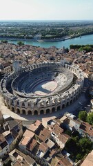 drone photo arènes d'Arles France Europe
