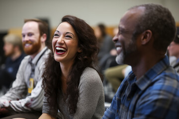 Fototapeta premium Theater educators mentoring aspiring actors, leaving space for acting mentorship