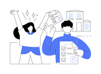 Passed the test isolated cartoon vector illustrations.