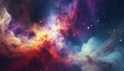 astract colorful space galaxy cloud nebula wallpaper generative ai