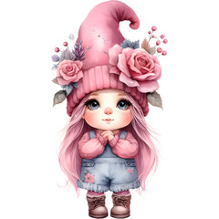 Fototapeta premium girl wearing pink dress