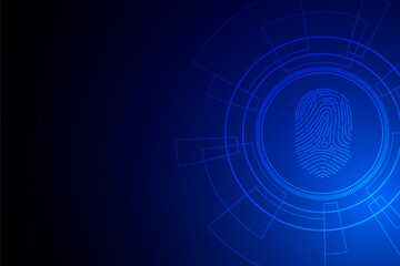 scan fingerprint, Cyber security and password control through fingerprints, access with biometrics identification