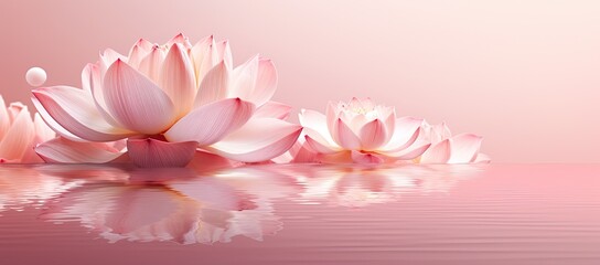 pink lotus flower on pink background
