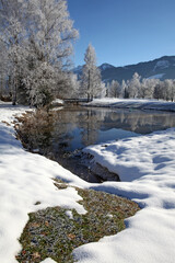 frosty winter landscape - Winterlandschaft mit Rauhreif