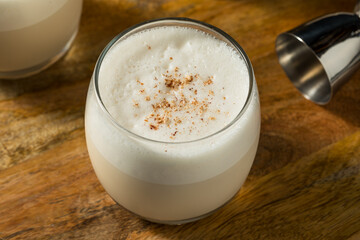 Boozy Cold Brandy Milk Punch Cocktail