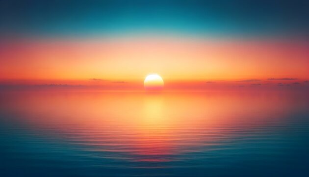 Gradient color background image with a tranquil ocean sunset theme