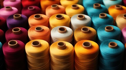  a group of spools of thread sitting next to each other on top of a pile of other spools of spools of spools.
