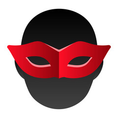 仮面を付けている人の顔