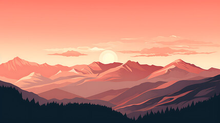 Obraz premium a sunrise at the mount aspen mountains