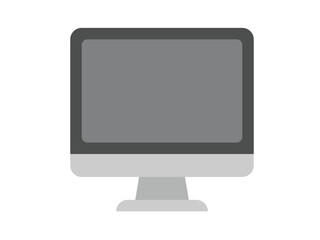 Monitor flat icon. Computer component vector illustration. 