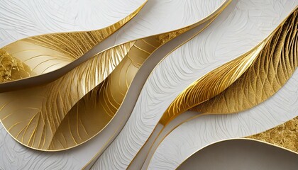 modern and creative 3d abstraction wallpaper for walls 3d three dimensional luxury golden and white background