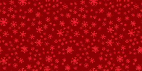 Snowflakes seamless pattern for Christmas holidays. Xmas snowflake ornament for winter holidays greeting card or wrapper. Christmas snowfall texture.