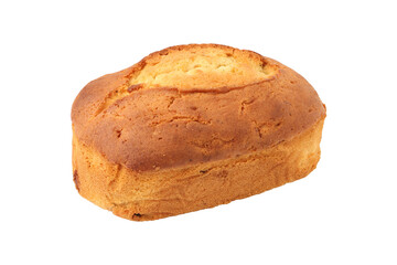 Sweet butter pound cake isolated on transparent background
