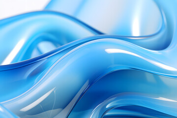 extreme closeup background with a bstract blue  gel water wave