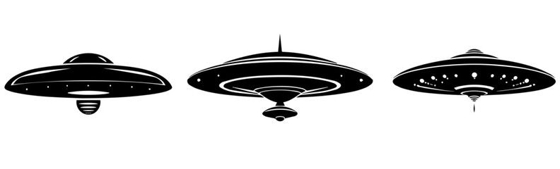 black and white illustration of ufo