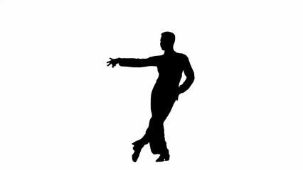 Male Ballroom Dancer Silhouette in Motion