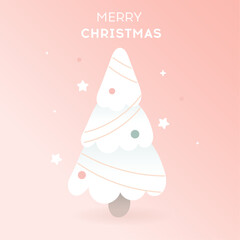 Christmas greeting card with christmas tree