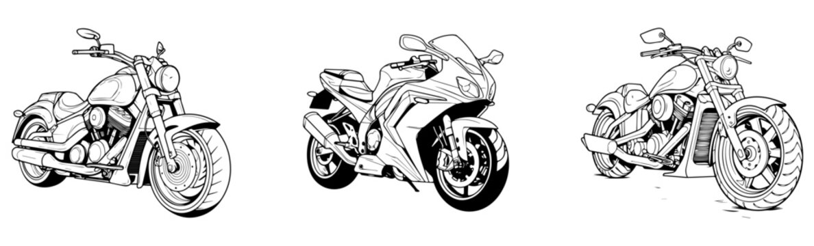 Hand drawn sketch of a  bike