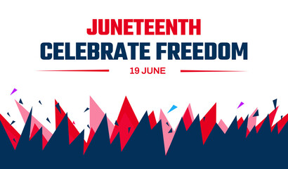 Juneteenth is a federal holiday in the United States commemorating the end of slavery. Juneteenth wallpaper on the white backdrop