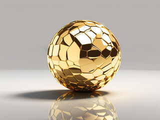 golden sphere on a white background
