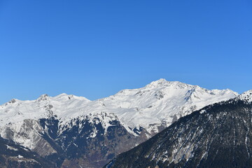 snow covered mountains