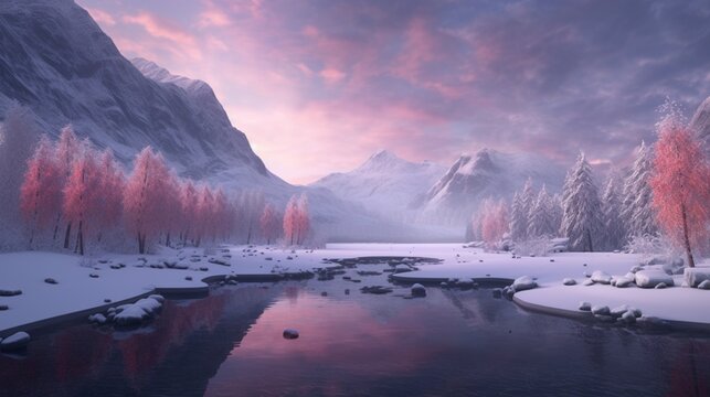 Immerse yourself in the calming embrace of a snowy wonderland, where every snowflake tells a story of nature's artistry.