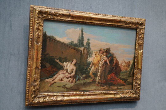 Gem&auml;lde "Rinaldos Abschied von Armida" in der Gem&auml;ldegalerie in Berlin am 19.12.2023
