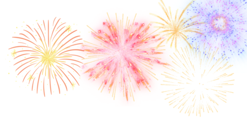 fireworks on the white background Fireworks Night Event Abstract Background Festival Music Christmas Carnival Patriotic Event Day Black Friday Birthday party banner