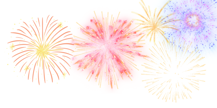 fireworks on the white background Fireworks Night Event Abstract Background Festival Music Christmas Carnival Patriotic Event Day Black Friday Birthday party banner