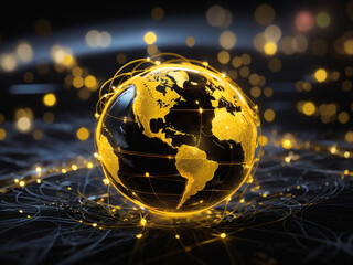 gold world globe 