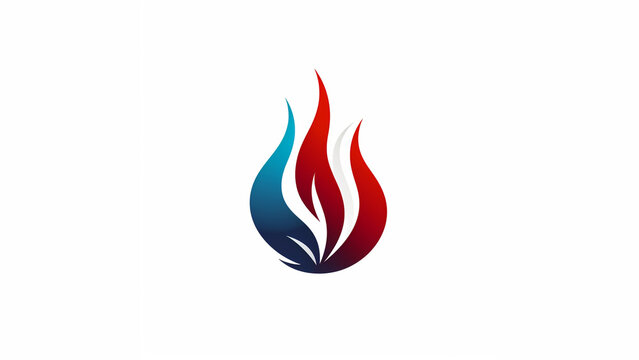 a vector logo for a UK based fire safety company that encorporates a flames. White background
