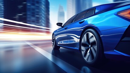 A sport car parked in a parking lot, and it is the only car in the lot.