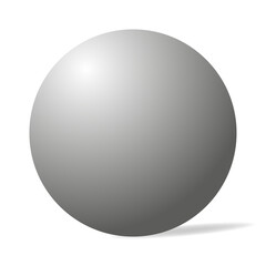 Fototapeta na wymiar White round sphere or 3d ball with shadow. Vector illustration