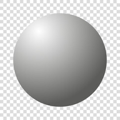 Round sphere or 3d ball. Vector illustration isolated on transparent background