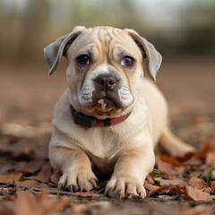 portrait of english bulldog puppy