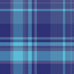 Halftone pattern texture seamless, close-up plaid check tartan. Ireland background fabric textile vector in blue and cyan colors.