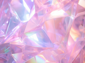 Holographic background, light pink and light esmerald, pastel, UHD,holographic reflections