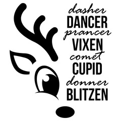 Merry Christmas,reindeer silhouette ,dasher dancer prancer vixen comet cupid donner blitzen, Reindeer jumping silhouette,deer star 