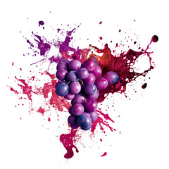 Grape Splatter Free PNG PNG Image png ,generative ai