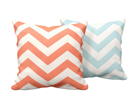 Cushions of chevron pattern