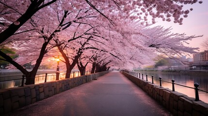 Spring is the time when cherry blossom trees bloom.