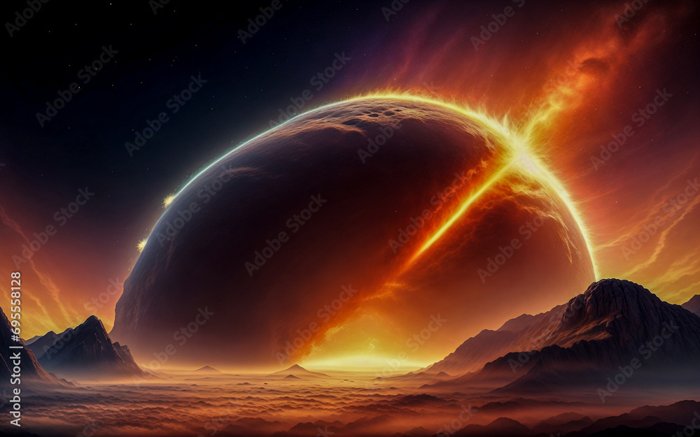 Canvas Prints black hole planets stars abstraction illusion something that is not