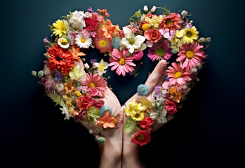 bouquet of flowers generated by AI technology