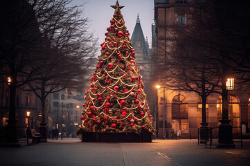 Christmas tree in the city center.