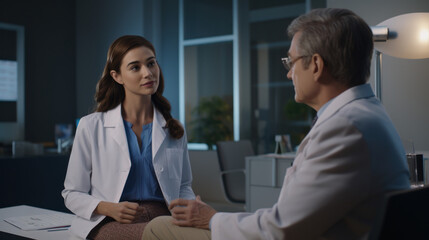 A patient and doctor discussing a personalized cancer treatment plan.
